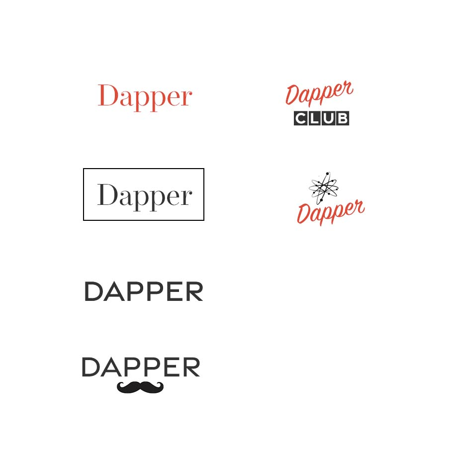 ideations for the dapper logo